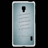 Coque LG F6 La musique Turquoise Citation Oscar Wilde