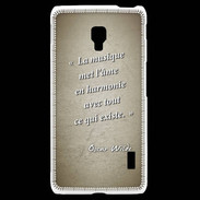 Coque LG F6 La musique Sepia Citation Oscar Wilde