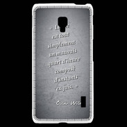 Coque LG F6 Quart d'heure Noir Citation Oscar Wilde
