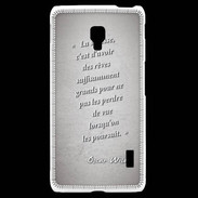 Coque LG F6 Sagesse rêves Gris Citation Oscar Wilde