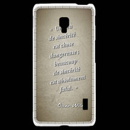 Coque LG F6 Sincérité fatale Sepia Citation Oscar Wilde