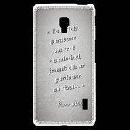 Coque LG F6 Société rêveur Gris Citation Oscar Wilde