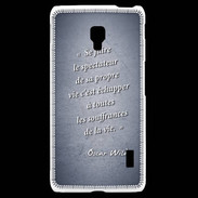 Coque LG F6 Spectateur Bleu Citation Oscar Wilde