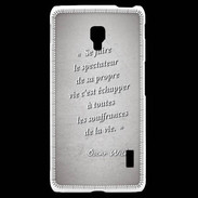 Coque LG F6 Spectateur Gris Citation Oscar Wilde