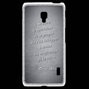 Coque LG F6 Spectateur Noir Citation Oscar Wilde
