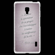 Coque LG F6 Spectateur Rose Citation Oscar Wilde