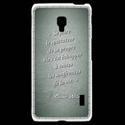 Coque LG F6 Spectateur Vert Citation Oscar Wilde