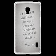 Coque LG F6 Ame nait Gris Citation Oscar Wilde
