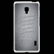 Coque LG F6 Incertitude Noir Citation Oscar Wilde