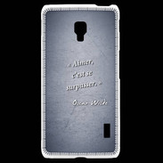 Coque LG F6 Aimer Bleu Citation Oscar Wilde