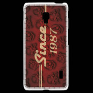 Coque LG F6 Since crane rouge 1987