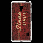 Coque LG F6 Since crane rouge 1990