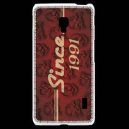 Coque LG F6 Since crane rouge 1991