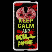 Coque LG F6 Keep Calm and Kill Zombies Noir