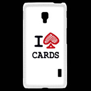 Coque LG F6 I love Cards spade