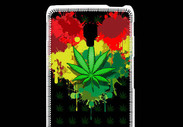 Coque LG F6 Feuille de cannabis et cœur Rasta
