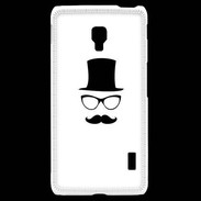 Coque LG F6 chapeau moustache