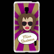 Coque LG F6 Miss business Chatain