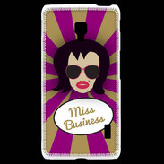Coque LG F6 Miss business Brune