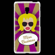 Coque LG F6 Miss business Blonde