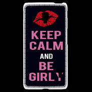 Coque LG F6 Keep Calm Girly Noir