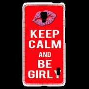 Coque LG F6 Keep calm Girly Rouge