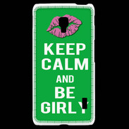 Coque LG F6 Keep Calm Girly Vert