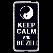 Coque LG F6 Keep Calm Be Zen Noir