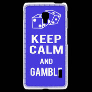 Coque LG F6 Keep Calm Gamble Bleu
