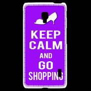 Coque LG F6 Keep Calm Go Shopping Violet