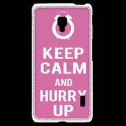 Coque LG F6 Keep Calm Hurry up Rose