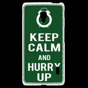 Coque LG F6 Keep Calm Hurry up Vert