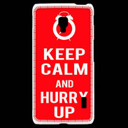 Coque LG F6 Keep Calm Hurry up Rouge