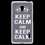 Coque LG F6 Keep Calm Gris