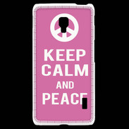 Coque LG F6 Keep Calm Peace Rose