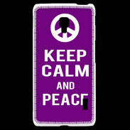 Coque LG F6 Keep Calm Peace Violet
