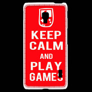 Coque LG F6 Keep Calm Play games Rouge