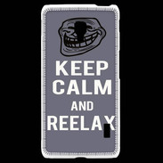 Coque LG F6 Keep Calm Reelax Gris