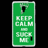 Coque LG F6 Keep Calm Suck me Vert