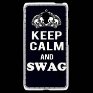 Coque LG F6 Keep Calm Swag Noir