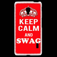 Coque LG F6 Keep Calm Swag Rouge