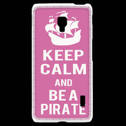 Coque LG F6 Keep Calm Be a Pirate Rose