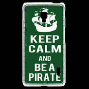 Coque LG F6 Keep Calm Be a Pirate Vert