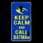 Coque LG F6 Keep Calm Batman Bleu
