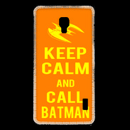 Coque LG F6 Keep Calm Call Batman Orange