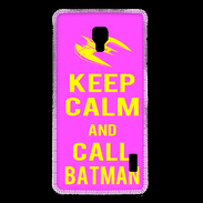 Coque LG F6 Keep Calm Call Batman Rose