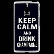 Coque LG F6 Keep Calm Drink champagne Noir