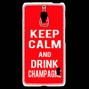 Coque LG F6 Keep Calm Drink champagne Rouge