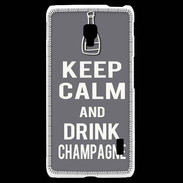 Coque LG F6 Keep Calm Drink champagne Gris