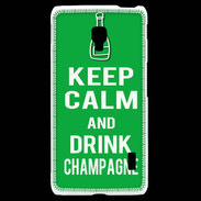 Coque LG F6 Keep Calm Drink champagne Vert